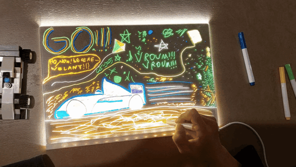tableau lumineux enfant pour coloriage